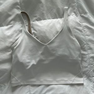 Lululemon align tank. Color white. Like new. With built in bra and NO bra pads.